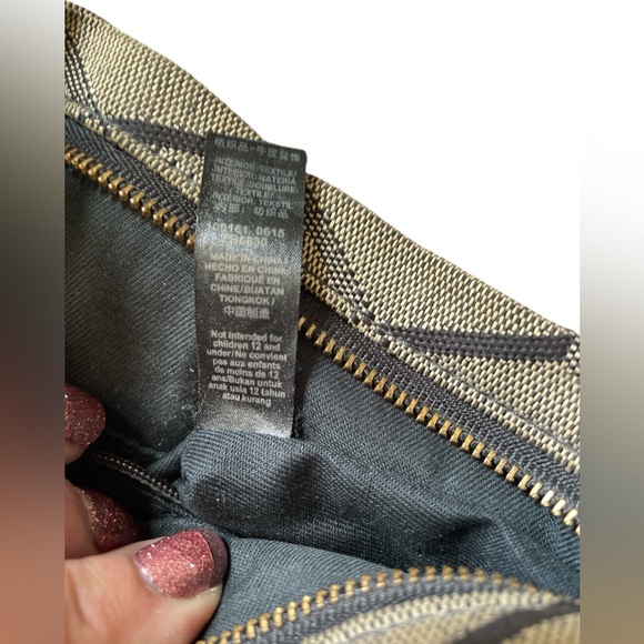 Fossil Preston Jacquard & Pebbled Leather Expandable Crossbody Purse, Tan/Black - Picture 9 of 10